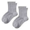 Gunze SABRINA Socks, 2 Pairs Set, Compression Crew Length, Women's,
