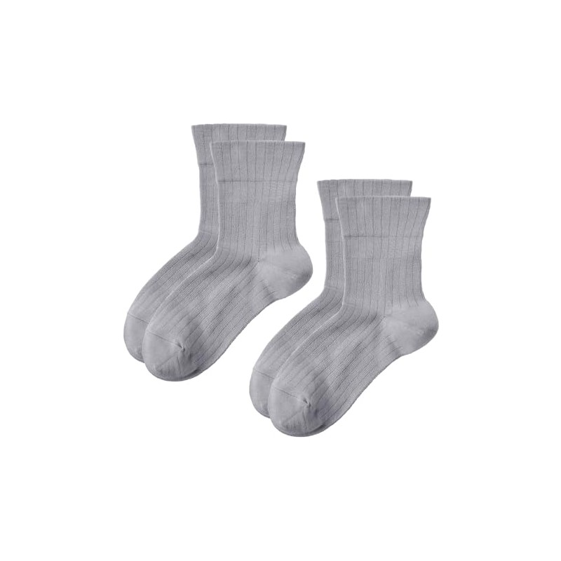 Gunze SABRINA Socks, 2 Pairs Set, Compression Crew Length, Women's,