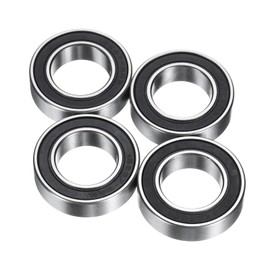 sourcing map 4pcs 15267-2RS Deep Groove Ball Bearings 15x26x7mm Chrome Steel Bearing Double Rubber Shielded Precision Bearings, P6 (ABEC 3)