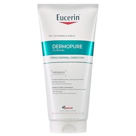 EUCERIN DermoPure Triple Effect Crema Corporal (200ml) Anti-Imperfecciones, Anti-Manchas, Anti-Brillo, Calma e hidrata, ideal para piel grasa o con imperfecciones