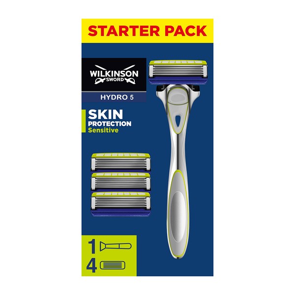Wilkinson Sword Hydro 5 Skin Protection Sensitive Men's Razor with 3 Replacement Blades
