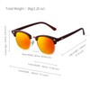 VIA LEECA Semi Rimless Sunglasses for Men and Women Glass