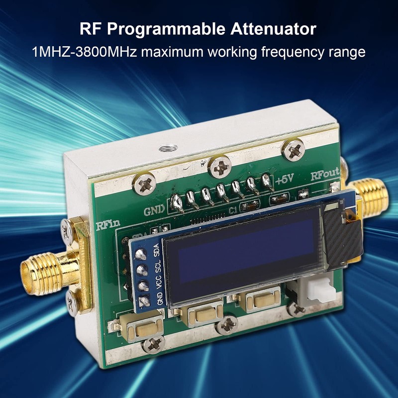 Programmable RF Attenuator 0-31dB 1-3800MHz 50Ω RP SMA USB Powered