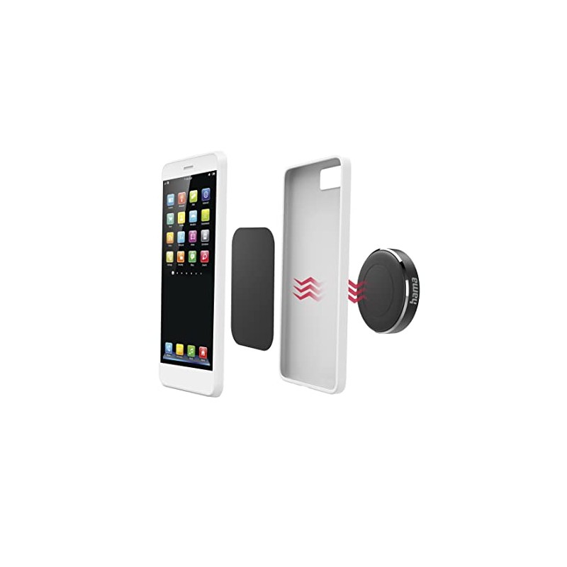 Hama Magnet Armaturenbrett Handy-Kfz-Halterung Magnetbefestigung, 360° drehbar