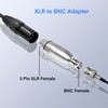 QINJOOELC XLR to BNC Adapter XLR 3 Pin Female to
