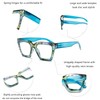 Hubeye Square Eyeglasses for Women Spring Hinged Oprah Style Readers
