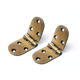 Oval Solid Brass Nautical Hinges Set of 2