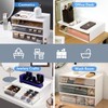 Harhana Printer Paper Holder Desk Organizer with Drawer, Stackable Desktop