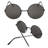 Rio Grande ZM-SG6767 Round Design Gradient Sunglasses, Frame: Black/Lens: Gray