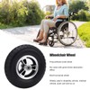Wheelchair Wheel Replacement Solid PU Reinforced Aluminum Alloy Hub Walker