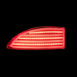 BMueirn LED Rear Bumper Reflector Lights Compatible with Lexus IS250/IS350 2006-2012 Sedan (NOT for IS-F/Convertible) w/2 Functions Running +Brake Light Stop Tail Lamps Transparent Lens