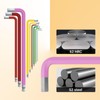 TOOLMAYS 9PC Metric Hex Key Set (1.5-10mm) S2 Steel, Extra