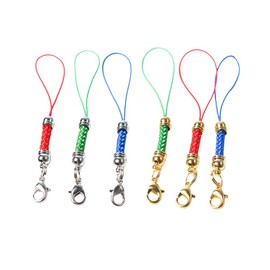 Operitacx 50pcs Keychain String with Lobster Clasps, Phone Charm String Keychain Cord Lariat Lanyard for Cell Phone Keyring