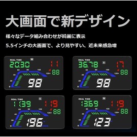 NikoMaku HUD Head - Up - Display Car Speedmeter MPH Displayed on Windshield Over Speed Warning with Reflective Film Japanese Instruction; , sliver