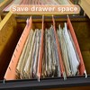 Tenare 4 Pieces Hanging File Rails PVC Black File Rails