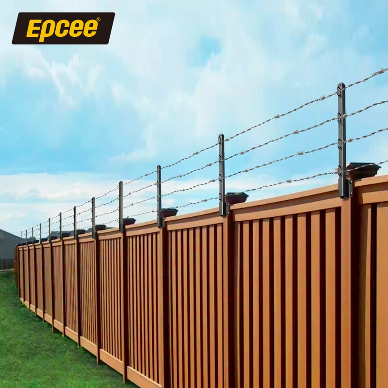 Epcee Fence Post Extender, 23.5" Fence Barbed Wire Extend Arm，for