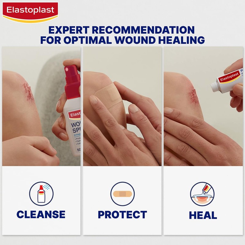 Elastoplast Elastoplast 18 Waterproof Fabric Plaster Strips (18 Pieces), Large