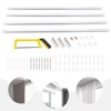 YIYIBYUS Curtain Track Kit With Hooks, Ceiling Mount Curtain Track