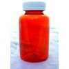 10 PILL BOTTLES HERB POTS HOMEOPATHY STORAGE CLEAR BROWN PLASTIC