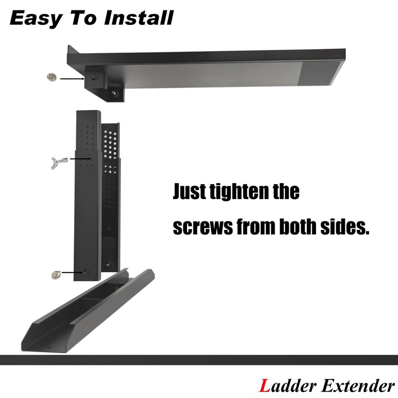 Heavy Duty Ladder Extender Pro & Stabilizer Adjustable Height 9.53"