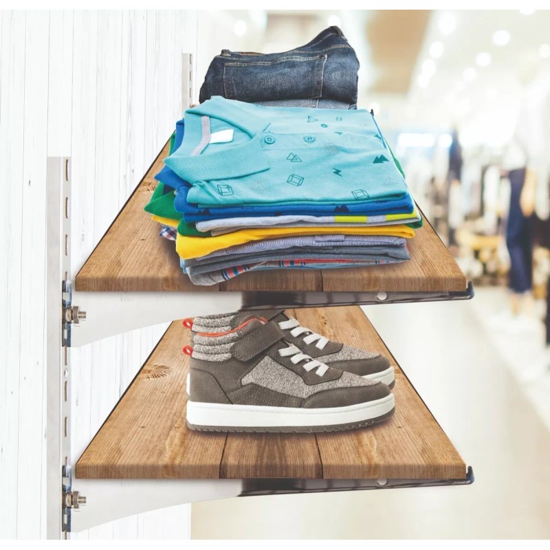 Exhivit Mensula Gancho P/ Cremallera 35 Cm C/14 Pzs +