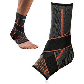 CULEB Sprunggelenkbandage,Verstellbare Knöchelbandage für Plantarfasziitis und Achillessehne,Bandage Fußgelenk für Stabilisierung Schutz,Atmungsaktive Orthopädische Fußbandage für Beide Füße