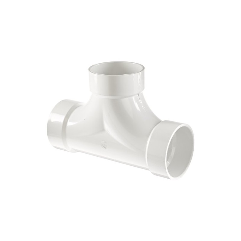 Spears P448 Series PVC DWV Pipe Fitting, 2-Way Cleanout, 4"