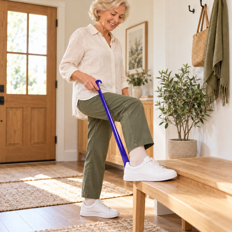 Long Handle Shoe Horn for Seniors – 16.73 Inch Extra