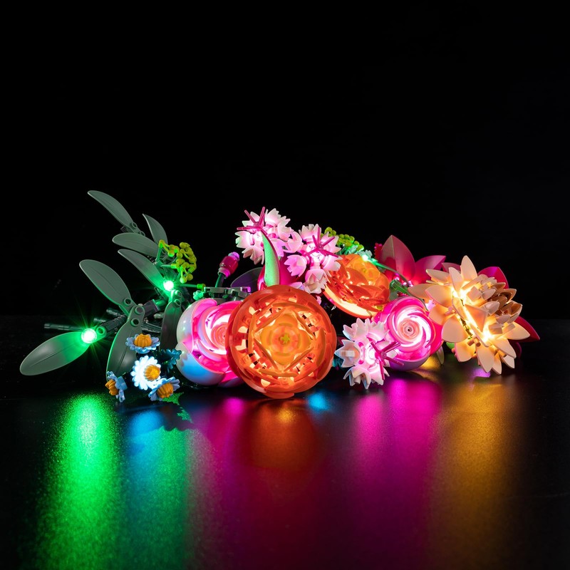 BrickSoul Led Light Kit for Leg0 10342 Botanicals Pretty Pink