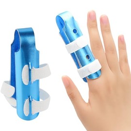 SEVEN MINE Férula de Dedo Tipo Sombrilla Ajustable – Aluminio con Espuma Suave – Para Dedo en Martillo, Fractura, Lesiones, Inmovilizador de Dedo Rápido, Reutilizable y Cómodo (Medium)