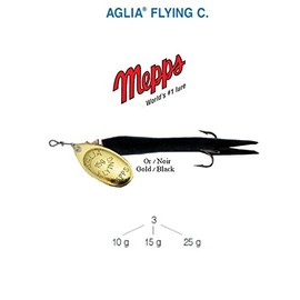 Mepp s Aglia Flying C 10 g 15 g 25 g 5 Colours Salmon Brochet Bar (Black-Gold, 10 g)