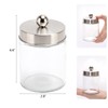 Tbestmax Glass Qtip Holder Dispenser, 10-Ounce Bathroom Containers Apothecary Jars