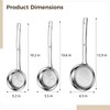 Homaisson 3 Pcs Fine Mesh Strainer Kitchen Set, Stainless Steel