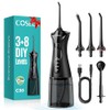 COSLUS C30 Irrigador Bucal Portátil, Brackets y Encías Sensibles, Negro