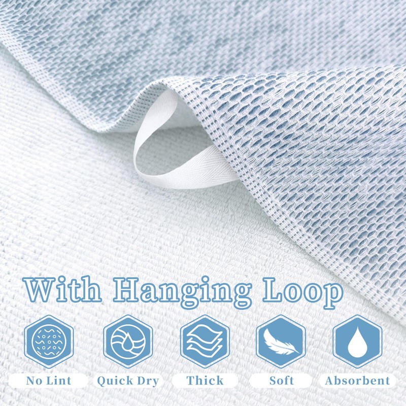 VOOVA & MOVAS Kitchen Towels Set, 6PC 17"x25", 100% Cotton