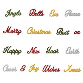 Hying Christmas Cutting Dies, New Year Christmas Blessing Words Die Cuts for Christmas Card Making Scrapbooking Paper Craft Album DIY Christmas Décor, Embossing Metal Christmas Dies for Card Making