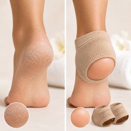 Silicone-Like Heel Protectors for Foot Care – Soft Gel Heel Covers for Moisturizing Support & Shoe Comfort