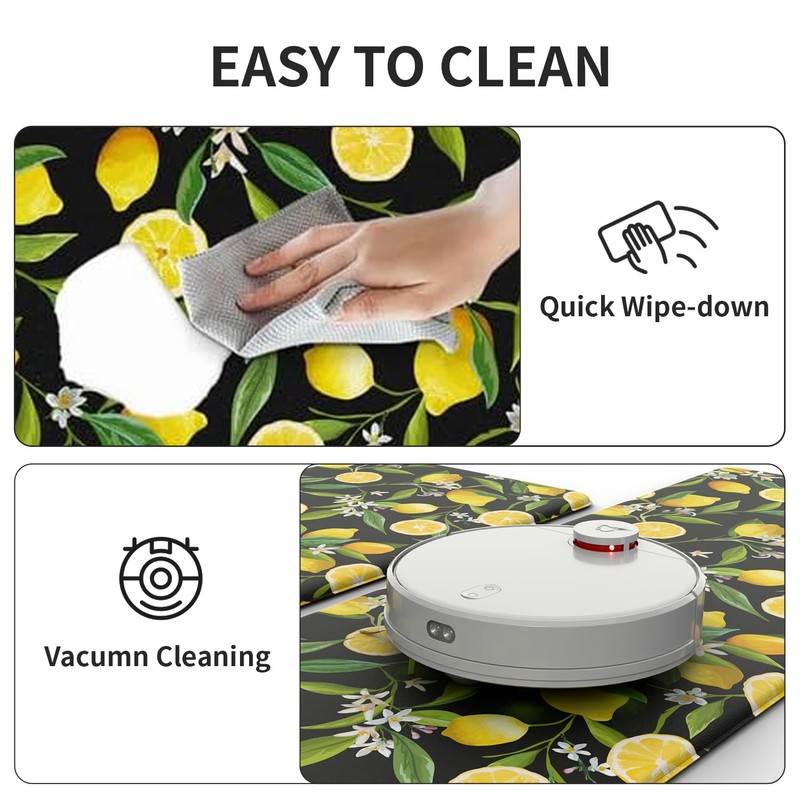 FYATHM Kitchen Mats Lemon Kitchen mats for Floor Anti Fatigue