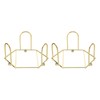 sourcing map 2Pcs Vintage Coaster Holder Gold Metal Coaster Holders
