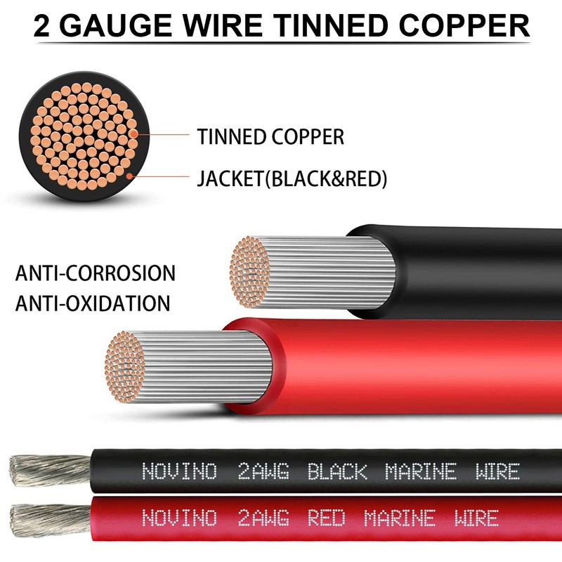 2 Gauge Marine Wire 2 AWG Marine Grade Wire Include