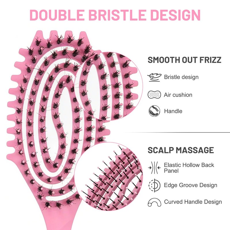 2 Stück Haarbürste Ohne Ziepen,bürste für locken,curly hair brush, locken