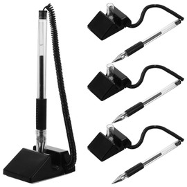 STOBOK 4 Piezas Bolígrafo De Gel Para Oficina Pluma Del Libro De Visitas Pluma Fija De Mesa Bolígrafo De Escritorio Bolígrafo Seguro Importante El Plastico Pluma De Escribir