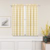 Bapawfish Yellow White Cafe Kitchen Curtains 45 Inches Length, Buffalo