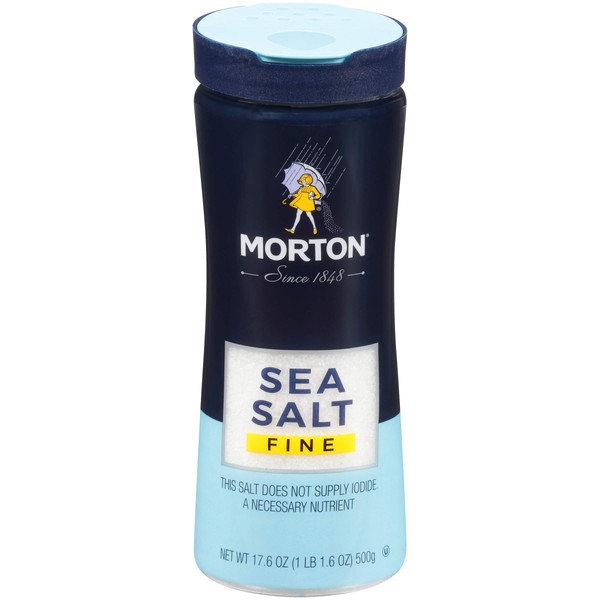  Morton All Purpose Sea Salt,  Fine, 17.6 Ounce (Pack of 12)
