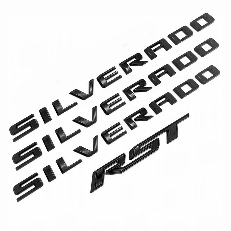 Set of 4pack OEM Silverado Plus RST Emblem 3D Badges