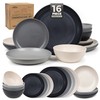 Grow Forward 16-piece Premium Wheat Straw Dinnerware Sets for 4
