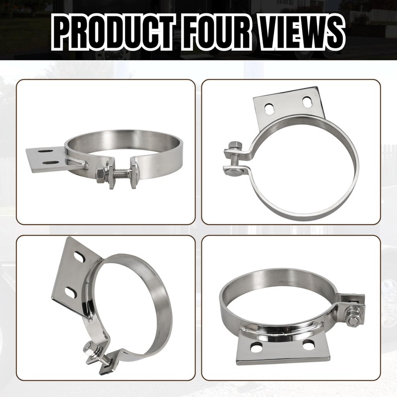 5" Stack Exhaust Clamp for Peterbilt 379 359 1987-1993 Exhaust