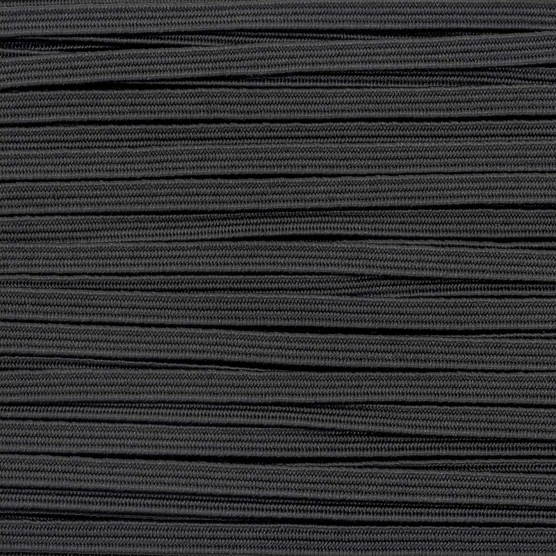 Black Elastic Cord 5mm | 100 Metres Flat Elastic Band