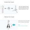 2 in 1 Invisible Selfie Stick Tripod with 1/4 Tripod