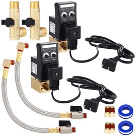 Bonuci 2 Sets Electronic Drain Valve Kit Automatic, 110V Timed Tank Drain Water Valve for Air Compressed (Separating)